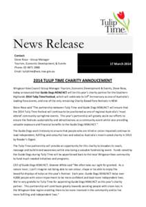 News Release Contact: Steve Rosa – Group Manager Tourism, Economic Development, & Events Phone: [removed]Email: [removed]