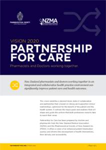 VISIONPARTNERSHIP FOR CARE Pharmacists and Doctors working together.