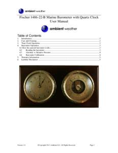 Meteorology / Units of pressure / Measuring instruments / Barometer / Pressure measurement / Atmospheric pressure / Inch of mercury / Vacuum / Altitude / Measurement / Technology / Underwater diving