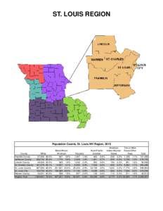 ST. LOUIS REGION  Population Counts, St. Louis HIV Region, 2010 County White