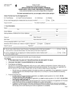 DWS-ESD 61APP Rev[removed]State of Utah Department of Workforce Services APPLICATION FOR FOOD STAMPS, FINANCIAL