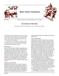Beef Cattle Handbook  Product of Extension Beef Cattle Resource Committee