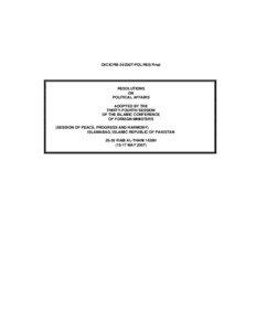 Political geography / Organisation of Islamic Cooperation / Kashmir conflict / Jammu and Kashmir / United Nations Military Observer Group in India and Pakistan / Iraq / International recognition of Kosovo / Pakistan and the Organisation of Islamic Cooperation / Geography of Asia / Asia / Kashmir