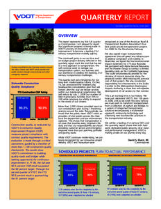 QUARTERLY REPORT SECOND QUARTER FISCAL YEAR 2007 OVERVIEW This report represents my first full quarter as Commissioner. I am pleased to report