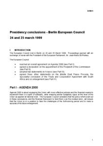 D[removed]Presidency conclusions - Berlin European Council 24 and 25 march[removed]I