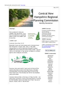 Having trouble viewing this email? Click here  May 2011 Central New Hampshire Regional