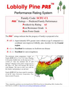 TM TM Loblolly Pine PRS  Performance Rating System