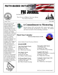 Faith-Based Initiative Journal, January 2008