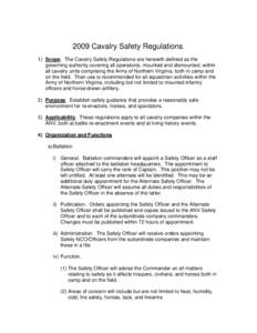Microsoft WordCavalry Safety Regulations.doc