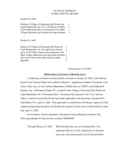 Legal procedure / Enosburgh /  Vermont / Village / Enosburg Falls /  Vermont / Government of Vermont / Vermont / State governments of the United States / Burlington – South Burlington metropolitan area / Calendars / Docket