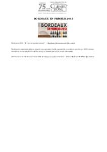 En Primeur Bordeaux 2013 Offerlist