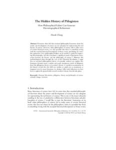 The Hidden History of Phlogiston: How Philosophical Failure Can Generate Historiographical Refinement