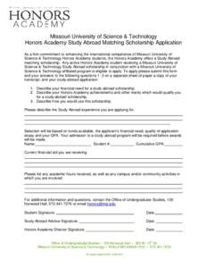 Scholarships in the United States / Utah State University / Utah State University Honors Program
