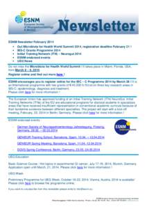ESNM Newsletter February 2014     