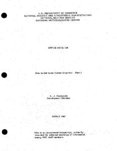 US, DEPARTMENT OF COMMERCE NATLONAJL OCEANI C AND ATMOSPHERIC ADMINISTRATION .NATIONAL WEATJiER SERVI.CE NATIONAL METEOROLOGICAL CENTER