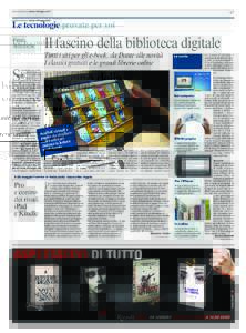 47  Corriere della Sera Sabato 8 Maggio 2010 Le tecnologie provate per voi