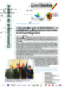 Communiqué de presse  Annemasse - Les Voirons Agglomération > Annemasse, le 17 février 2015