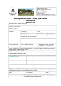 Countryside Services Witton Country Park Pavilion Preston Old Road, Blackburn, BB2 2TPEmail: 