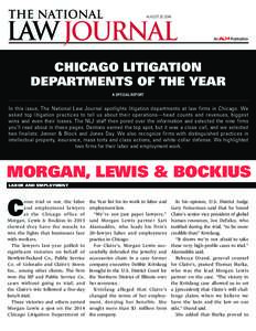 august 25, 2014  chicago litigation DEPARTMENTS OF THE YEAR A special report