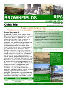 BROWNFIELDS  April 2013 a success story: Greenville, SC