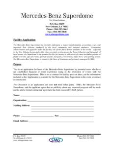 Microsoft Word - FACILITY APPLICATION_MERCEDES-BENZ SUPERDOME.doc