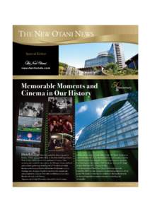 THE NEW OTANI NEWS Special Edition newotanihotels.com  Memorable Moments and