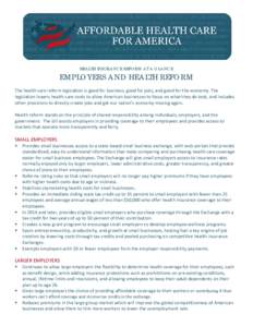 Employers and Health Reform