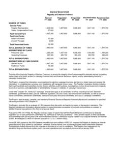 General Government Registry of Election Finance Revised FY[removed]_________________________________________________________