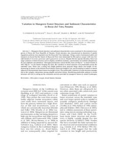 Caribbean Journal of Science, Vol. 41, No. 3, [removed], 2005 Copyright 2005 College of Arts and Sciences University of Puerto Rico, Mayagu¨ez Variation in Mangrove Forest Structure and Sediment Characteristics in Bocas d