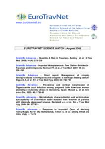 Microsoft Word - ECDCsciencewatchAUGUST.doc