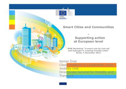 Smart Cities and Communities Supporting action at European level IPHE Workshop 