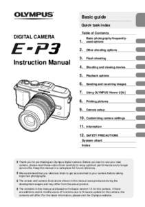 Basic guide Quick task index Table of Contents DIGITAL CAMERA