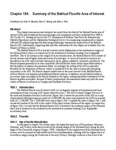 Summaries of Important Areas for Mineral Investment and Production Opportunities of Nonfuel Minerals in Afghanistan