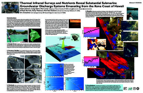 Thermal Infrared Surveys and Nutrients Reveal Substantial Submarine Groundwater Discharge Systems Emanating from the Kona Coast of Hawaii Abstract #: OS15B-06  Adam Johnson, Craig Glenn, Paul Lucey (University of Hawaii,