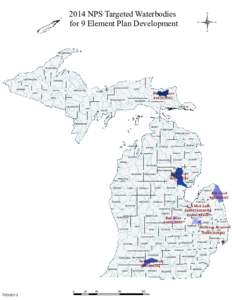 2014 NPS Targeted Waterbodies for 9 Element Plan Development ¶  KEWEENAW