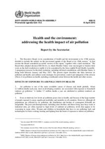 SIXTY-EIGHTH WORLD HEALTH ASSEMBLY Provisional agenda item 14.6 A68April 2015