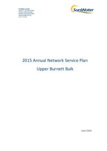 2015 Annual Network Service Plan Upper Burnett Bulk June 2014  Table of Contents