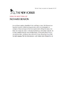 The New Yorker, newyorker.com, September 20, 2011   