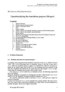 EU-High-Level Scientific Conference Series MuTra 2007 – LSP Translation Scenarios: Conference Proceedings