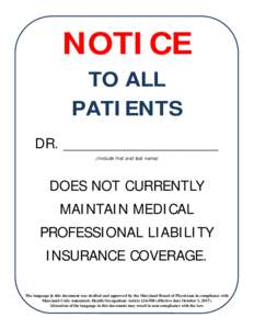 Notice to All Patients - final with disclaimer - for Website.pub