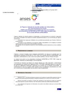 LE DIRECTEUR GENERAL  Anses 23, avenue du – dossier n° [removed]et[removed]Général–deALTAR