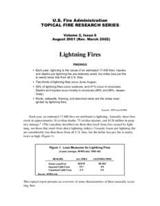 U.S. Fire Administration  TOPICAL FIRE RESEARCH SERIES Volume 2, Issue 6 August[removed]Rev. March 2002)