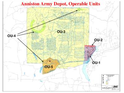Anniston Army Depot Superfund Site, Map of Operable Units