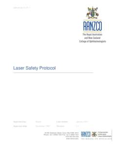 UIR[removed]V1.1  Laser Safety Protocol _______________________________________________________________________________  Approved by: