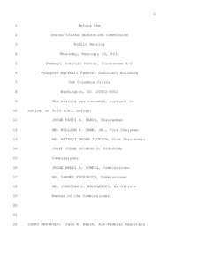 U.S. Sentencing Commission Public Hearing Transcript (February 16, 2012)
