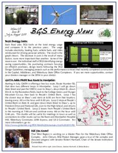 Volume VI Issue IV July & August 2011 BGS Energy News