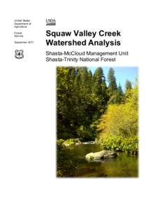 Squaw Valley Creek Watershed Analysis[removed]