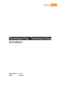Terminland Free / Terminland Easy Schnellstart Dokumentation:  V 11.01