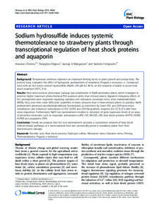 Heat shock protein / Sodium hydrosulfide / Hydrogen peroxide / Hydrogen sulfide / Hsp70 / Heat shock / Vitamin C / H2S / Reactive oxygen species / Chemistry / Antioxidants / Glutathione