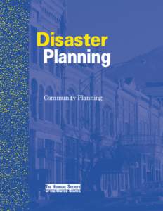 Disaster Planning Community Planning Developing a Community Disaster Plan for Animals
